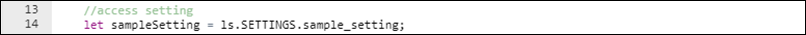 Settings in lapps