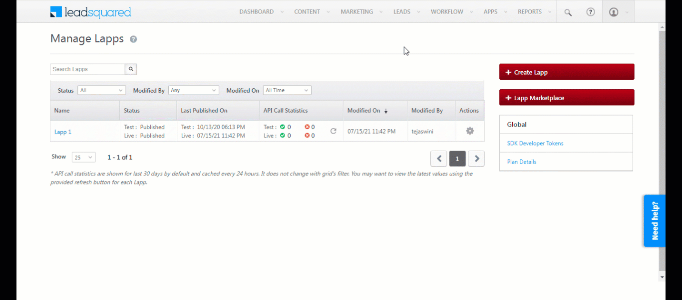 Create New Lapp Using Editor