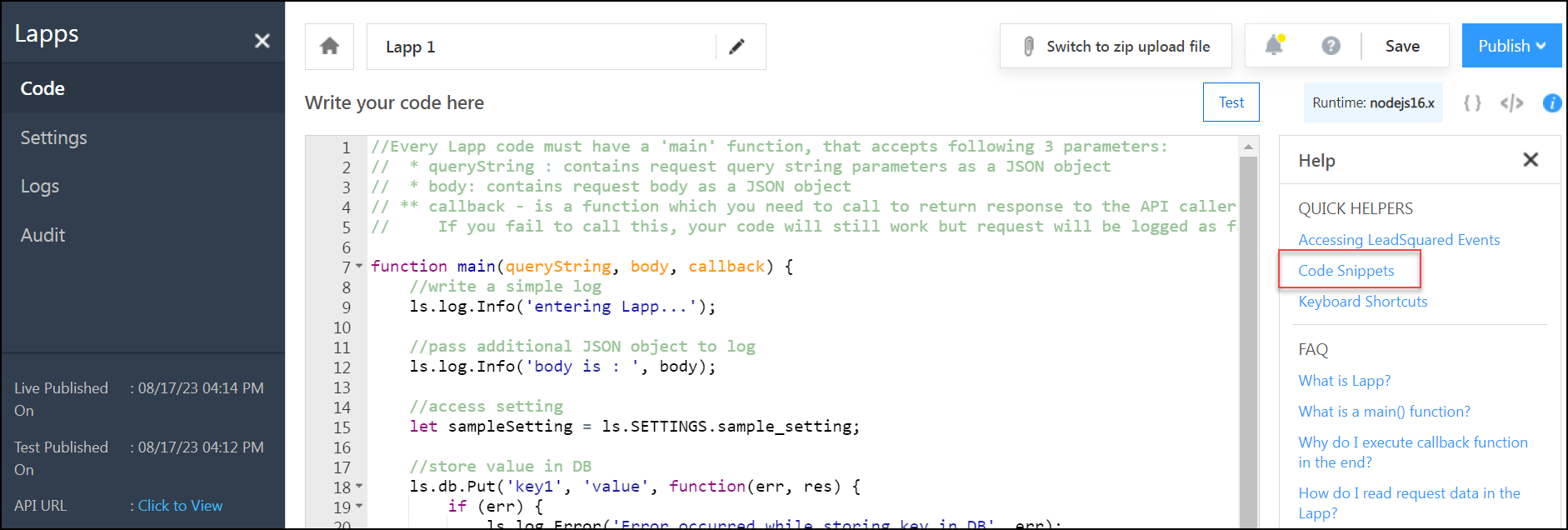 LeadSquared Developer Platform
